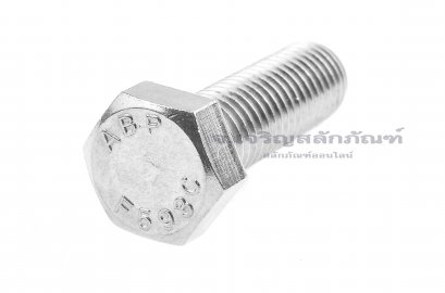 น็อตหัวเหลี่ยมสแตนเลส Stainless Steel Hex Bolt 5/8"x2"