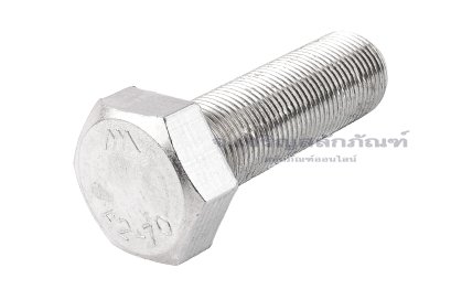 น็อตหัวเหลี่ยมสแตนเลส Stainless Steel Hex Bolt M20x1.5x60 เกลียวตลอด