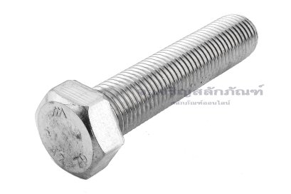 น็อตหัวเหลี่ยมสแตนเลส Stainless Steel Hex Bolt M22x100 เกลียวตลอด