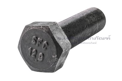 น็อตเหลี่ยมดำแข็ง M20x1.0x70 เกรด 12.9 แข็งพิเศษ เกลียวตลอด