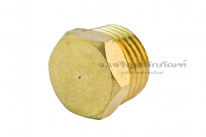 ปลั๊กอุดเกลียวนอกทองเหลือง หัวหกเหลี่ยม  ขนาด 1/4&quot; เกลียว 19 (BSPT)