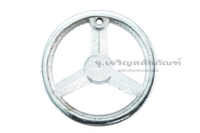 มือหมุนพวงมาลัยเหล็กชุบ แบบสามก้าน ขนาดเส้นผ่าศูนย์กลาง 125 mm (5&quot;) มีเกลียวใส่ด้ามจับ M8