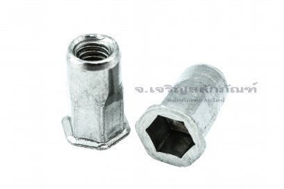 รีเวทนัทสแตนเลส M3 (Stainless Steel Hexagonal Rivet Nut) รุ่นคอเหลี่ยม