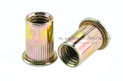 รีเวทนัทเหล็กชุบรุ้ง รุ่นคอลาย 3/8 เกลียว 16 Rivet Nut