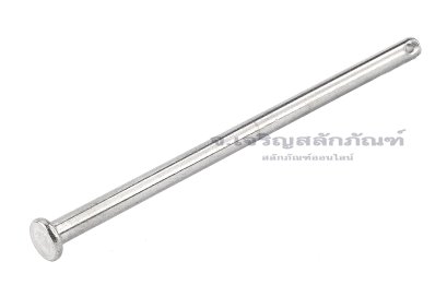 สลักหัวแบนกลม-ปิ๊นหัวแบนสแตนเลส (Stainless Steel Clevis Pin) ขนาด 4x80