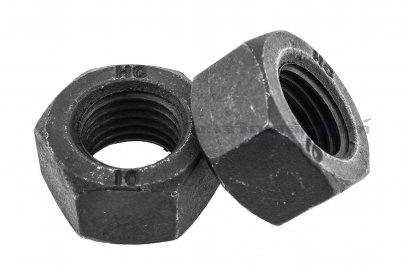 หัวน็อตดำ Hex Nut M30x3.5 (หัวน็อตเบอร์ 45) เกรด 10.9 เกลียวซ้าย