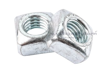 หัวน็อตทรงสี่เหลี่ยมเหล็กชุบซิงค์ (Zinc Plated Square Nut DIN557) ขนาด M12 วงนอก 19 mm สูง 9.6 mm