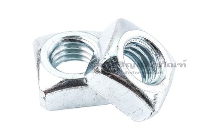 หัวน็อตทรงสี่เหลี่ยมเหล็กชุบซิงค์ (Zinc Plated Square Nut DIN557) ขนาด M8 วงนอก 13 mm สูง 6.2 mm