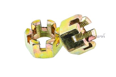 หัวน็อตผ่า-หัวน็อตทรงปราสาท-ทรงมงกุฎ M20x1.5 (ประแจขันเบอร์ 29 สูง 20 mm)