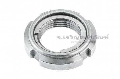 หัวน็อตล็อค KM 2 (M15x1.0) ตัวเหล็ก ไส้กันคลายสแตนเลส Stainless Steel Insert, Steel Locking Nut