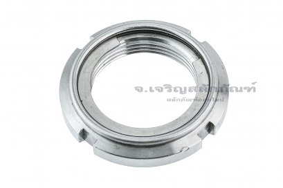 หัวน็อตล็อค KM 6 (M30x1.5) ตัวเหล็ก ไส้กันคลายสแตนเลส Stainless Steel Insert, Steel Locking Nut