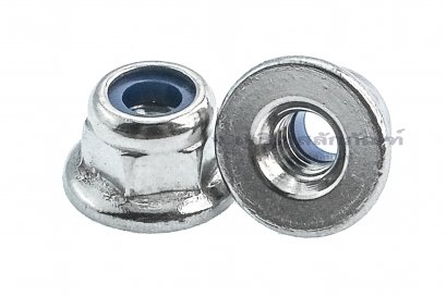 หัวน็อตล็อคกันคลายสแตนเลสแบบติดจาน  M4x0.7