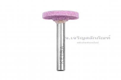 หินเจียรแกน (Grinding Stones) KEIBA ทรงแบน  1&quot;x1/8&quot;x6 mm (กว้างxสูงxแกน)