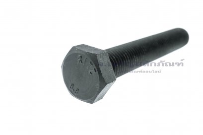 น็อตเหลี่ยมดำแข็ง M16x2.0x100  เกลียวตลอด