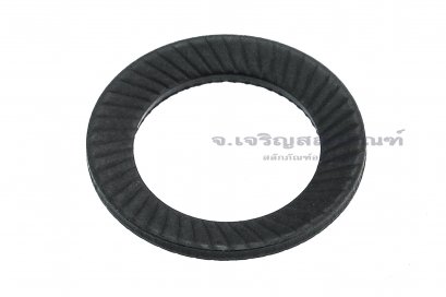 แหวนสปริงจานแบบมีฟัน แหวนกันคลายเหล็กดำ Safety Washer M10