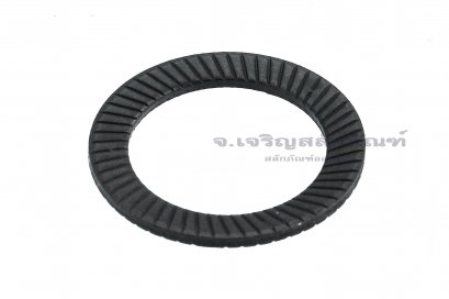 แหวนสปริงจานแบบมีฟัน แหวนกันคลายเหล็กดำ Safety Washer M16