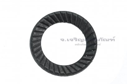 แหวนสปริงจานแบบมีฟัน แหวนกันคลายเหล็กดำ Safety Washer M6