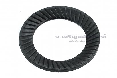 แหวนสปริงจานแบบมีฟัน แหวนกันคลายเหล็กดำ Safety Washer M8