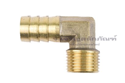 ข้อต่องอ 90&deg;ทองเหลือง (เกลียวนอก x หางไหล) 1/2"x16 mm