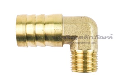 ข้อต่องอ 90&deg;ทองเหลือง (เกลียวนอก x หางไหล) 1/2"x25 mm