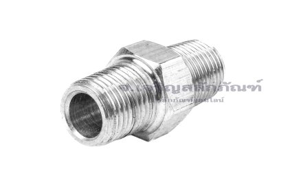 ข้อต่อตรงนิปเปิ้ลสแตนเลสเกรด 316 (เกลียวนอก x เกลียวนอก) ขนาด 1/8" x 1/8" NPT รุ่นหนาพิเศษ