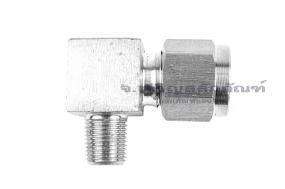 ข้อต่อตาไก่สแตนเลสเกรด 316 แบบงอ 90° (เกลียวนอก x เสียบสาย) 1/8"x8 mm