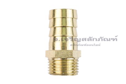 ข้อต่อหางไหลทองเหลือง เกลียวนอกเสียบสาย (เกลียวนอก x หางไหล) ขนาด 1/2" x 19 mm