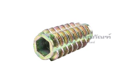 ตัวหนอนฝังไม้เหล็กชุบรุ้ง ทรงไม่มีปีก ขนาด M6x25
