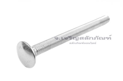 น็อตหัวกลมคอเหลี่ยมสแตนเลส M12x150 เกลียวตลอด
