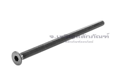 น็อตหัวจมเตเปอร์สแตนเลส 304 ชุบดำ M6x120 เกลียวตลอด