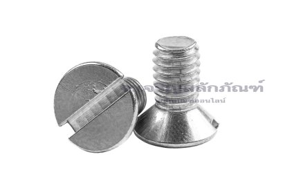 น็อตหัวเตเปอร์ผ่าสแตนเลส M6x12 เกลียวตลอด
