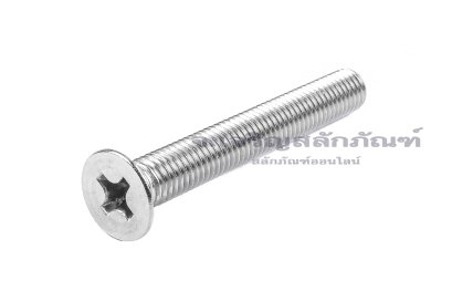 น็อตหัวเตเปอร์แฉกสแตนเลส เกรด 316 ขนาด M10x75 เกลียวตลอด