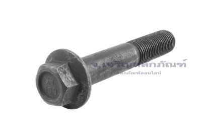 น็อตหัวเหลี่ยมดำแบบติดจาน M14x1.5x80 เกรด 10.9 เกลียวไม่ตลอด