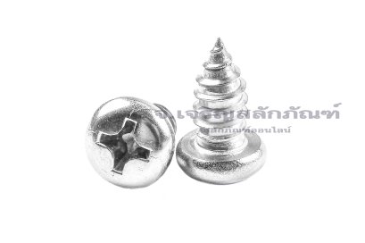 สกรูเกลียวปล่อยสแตนเลสหัวกลมแฉก M8x16