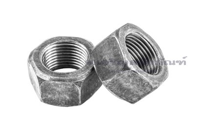 หัวน็อตดำ Hex Nut M25x2.0 (หัวน็อตเบอร์ 35) เกลียวซ้าย