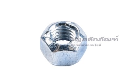 หัวน็อตล็อคกันคลายแบบบีบเหล็กชุบ (Stover, Prevailing Torque Locking Nut) M5x0.8
