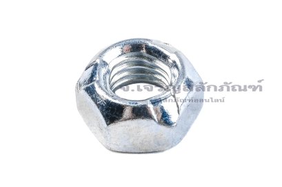 หัวน็อตล็อคกันคลายแบบบีบเหล็กชุบ (Stover, Prevailing Torque Locking Nut) M8x1.25