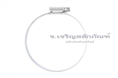 เข็มขัดรัดท่อสแตนเลสเกรด 304 ทั้งตัวรุ่นตัน TJBC All-Stainless-Steel Belt (หน้าตัด 12x0.7 mm) ขนาด 70-90 mm