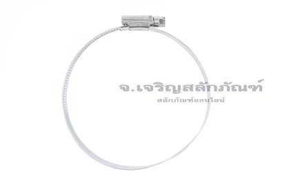 เข็มขัดรัดท่อสแตนเลสเกรด 304 ทั้งตัวรุ่นตัน TJBC All-Stainless-Steel Belt (หน้าตัด 12x0.7 mm) ขนาด 80-100 mm