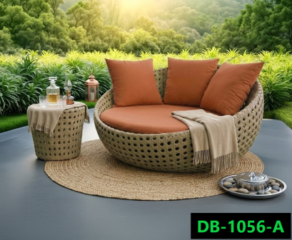 Artificial rattan daybed