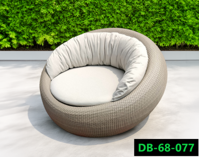 Artificial rattan daybed