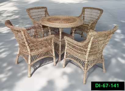 Artificial rattan dinner set