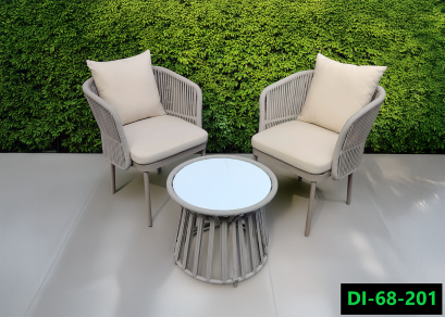 Artificial rattan dinner set