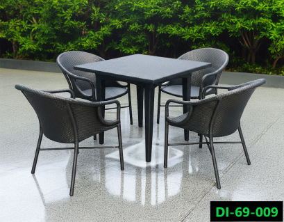 Artificial rattan dinner set