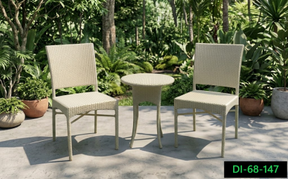 Artificial rattan dinner set