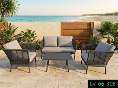 Artificial rattan living room sofa set