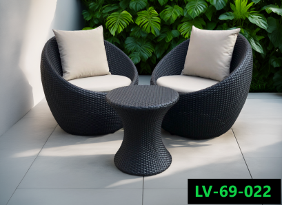 Synthetic rattan living room set