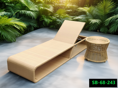 Rattan Sun Lounger/Bed