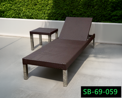 Rattan Sun Lounger/Bed