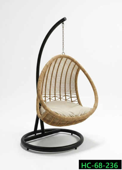artificial rattan swing